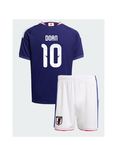 Otroški Nogometna dresi poceni Japonska Ritsu Doan #10 Domači SP 2026 kompleti Otroški Nogometna dresi poceni Japonska Ritsu Doan #10 Domači SP 2026 kompleti
