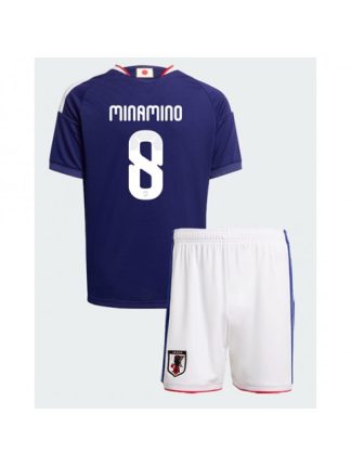 Otroški Nogometna dresi poceni Japonska Takumi Minamino #8 Domači SP 2026 kompleti Otroški Nogometna dresi poceni Japonska Takumi Minamino #8 Domači SP 2026 kompleti
