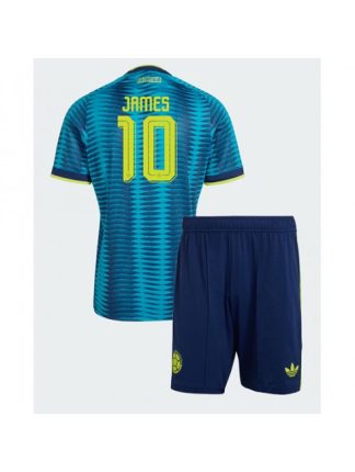 Otroški Nogometna dresi poceni Kolumbija James Rodriguez #10 Gostujoči SP 2026 kompleti