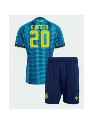 Otroški Nogometna dresi poceni Kolumbija Juan Fernando Quintero #20 Gostujoči SP 2026 kompleti