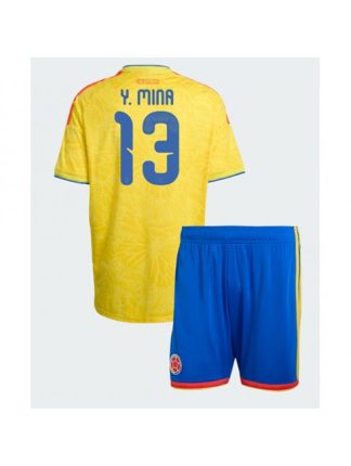 Otroški Nogometna dresi poceni Kolumbija Yerry Mina #13 Domači SP 2026 kompleti