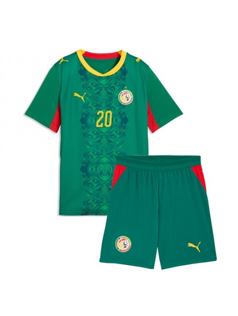 Otroški Nogometna dresi poceni Senegal Habib Diallo #20 Gostujoči SP 2026 kompleti 2 Otroški Nogometna dresi poceni Senegal Habib Diallo #20 Gostujoči SP 2026 kompleti 2