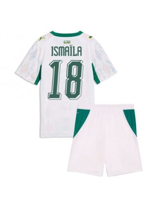 Otroški Nogometna dresi poceni Senegal Ismaila Sarr #18 Domači SP 2026 kompleti Otroški Nogometna dresi poceni Senegal Ismaila Sarr #18 Domači SP 2026 kompleti