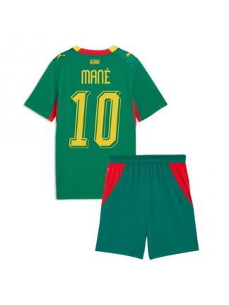 Otroški Nogometna dresi poceni Senegal Sadio Mane #10 Gostujoči SP 2026 kompleti Otroški Nogometna dresi poceni Senegal Sadio Mane #10 Gostujoči SP 2026 kompleti